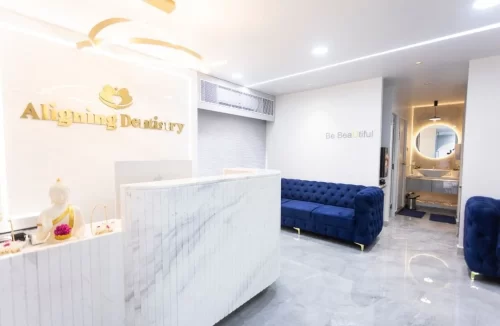 Aligning Dentistry reception area in Alwarpet Chennai